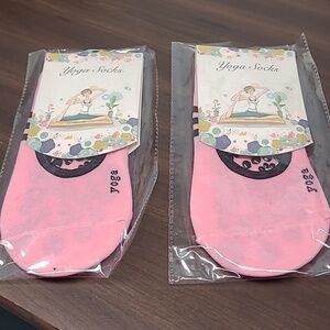 Yoga Socks Pink, 2 Pairs